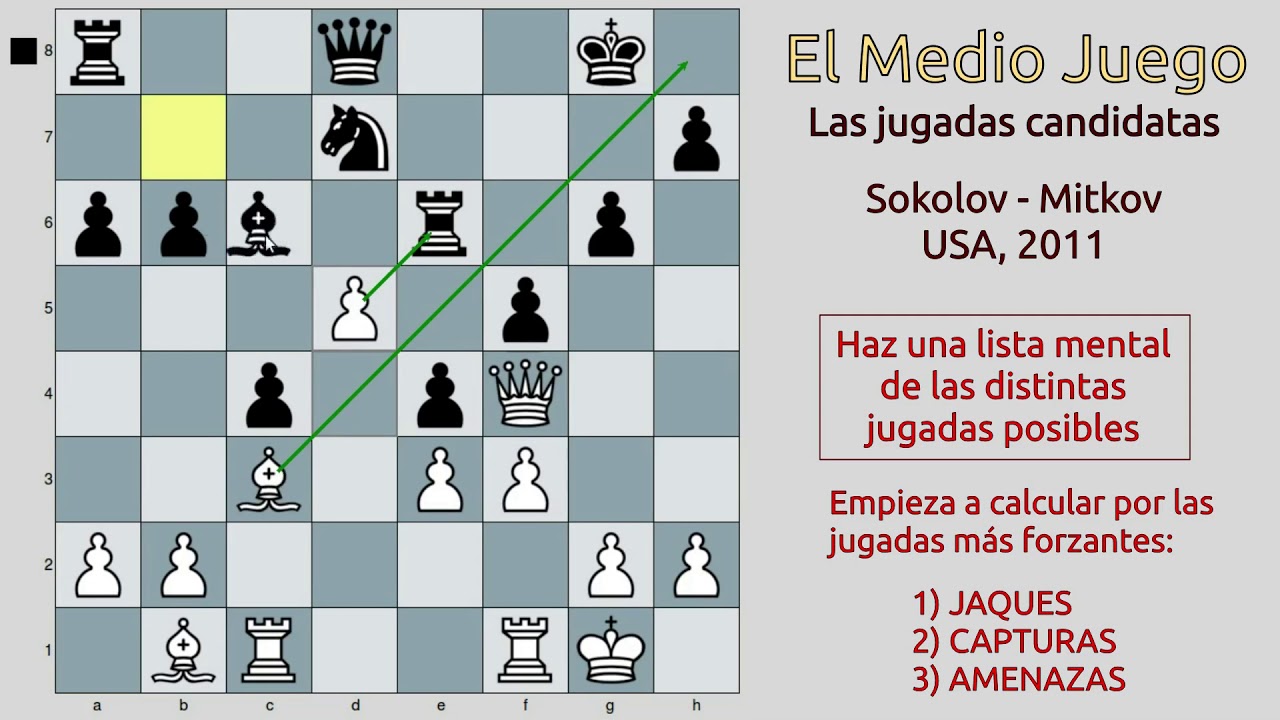 Qué son las JUGADAS CANDIDATAS (Sokolov - Mitkov, 2011)