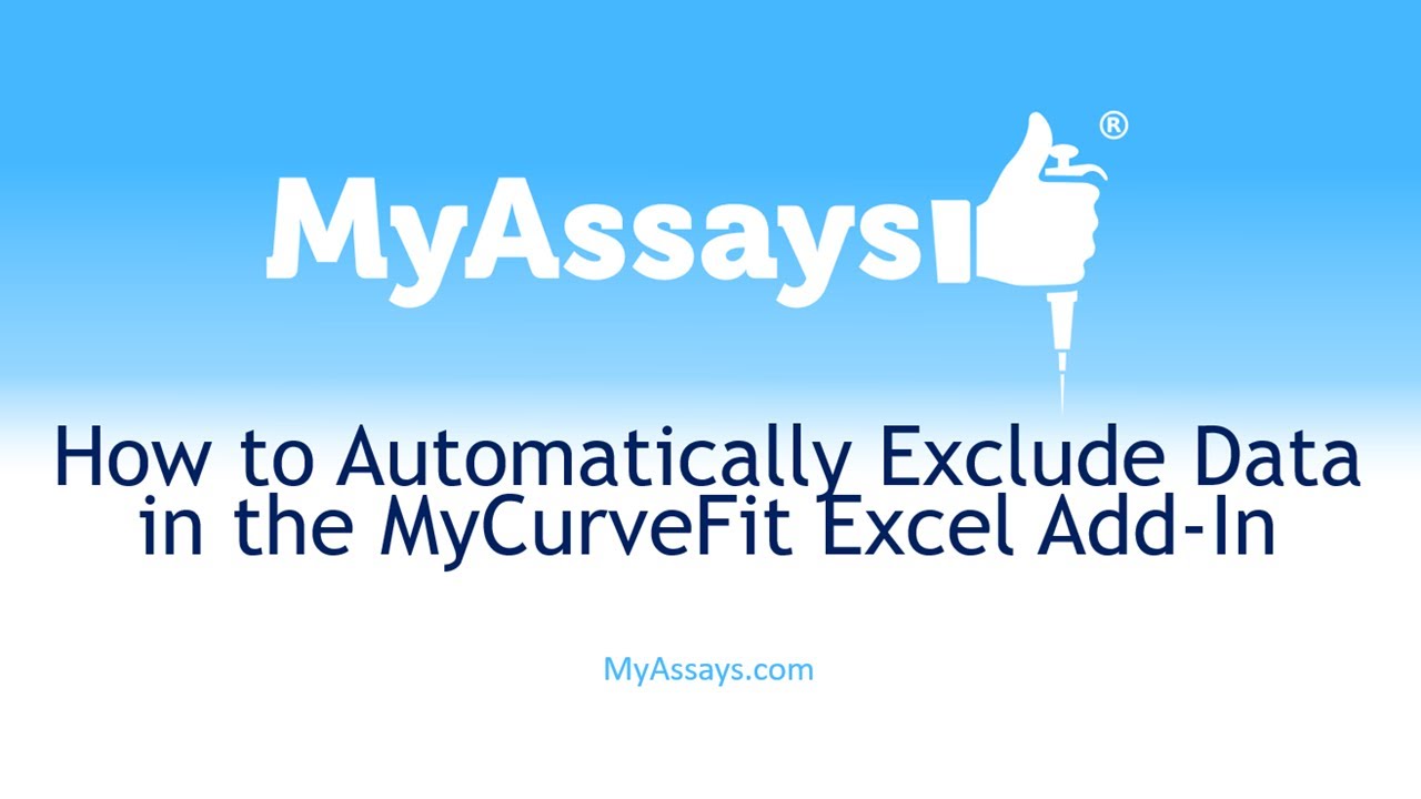 How to Automatically Exclude Data with the MyCurveFIt Excel Add-In