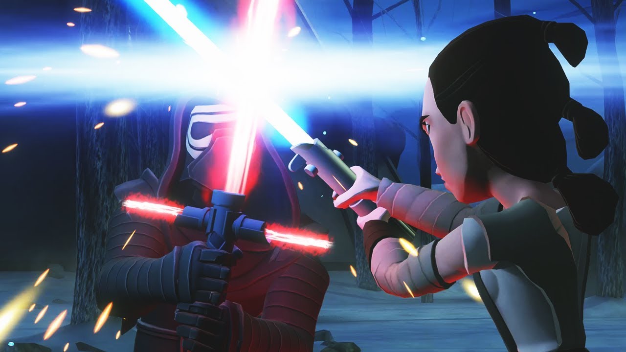 Rey Vs Kylo Ren Fight Scene - Star Wars The Force Awakens (Disney Infinity 3.0) 1440p 60FPS