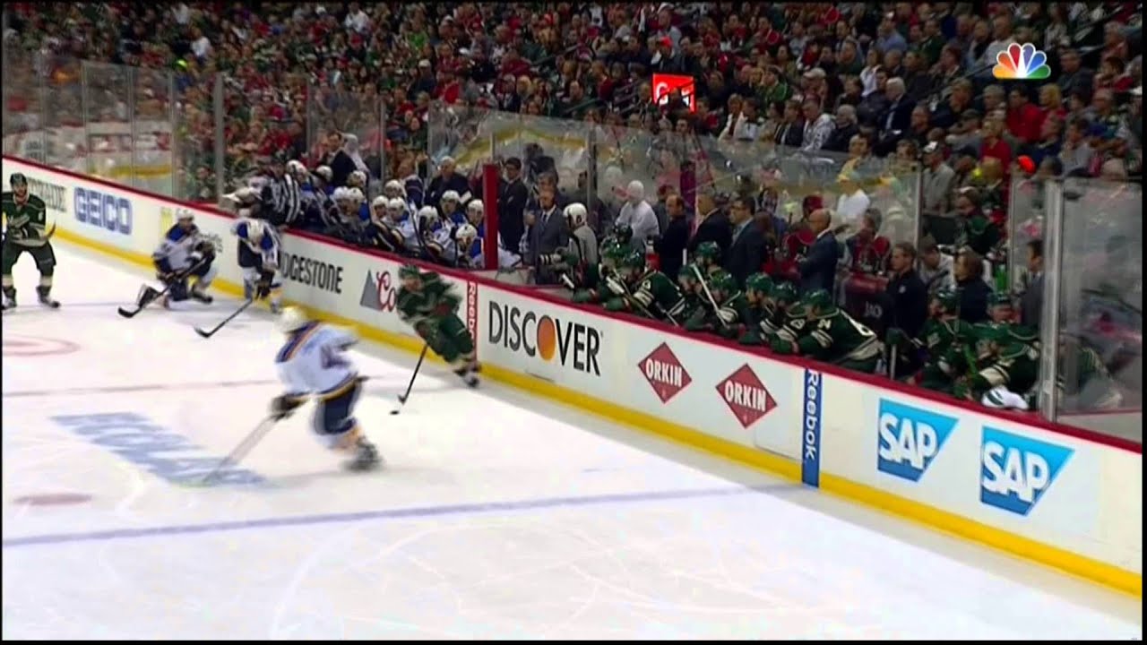 Justin Fontaine tweaners wrist shot goal 2-0 St. Louis Blues vs Minnesota Wild April 26 2015 NHL