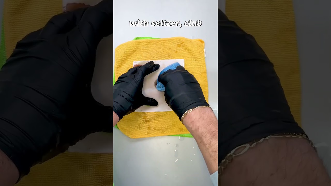 Laundry Mythbusting - Does Seltzer / Club Soda Remove Stains? #laundry #mythbusters #stem