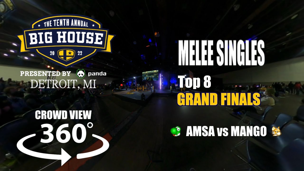 The Big House 10 - Crowd View: Melee Singles | Grand Finals | aMSa VS Mang0 [360 VR]
