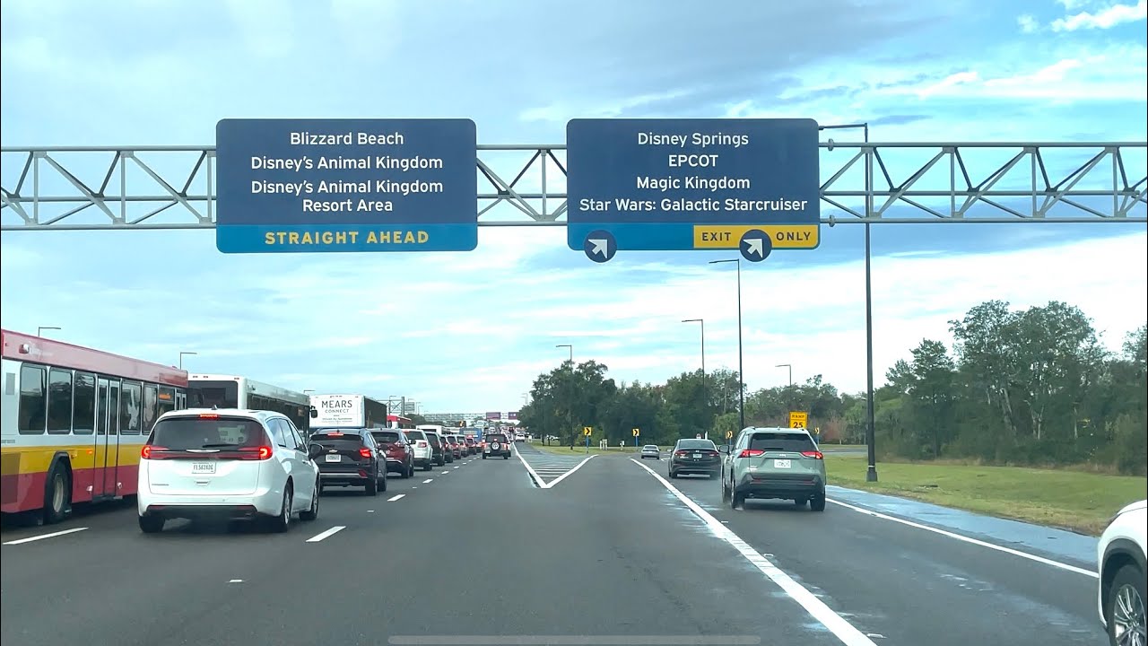 Driving Orlando International Airport To Walt Disney World Magic Kingdom January 7, 2024