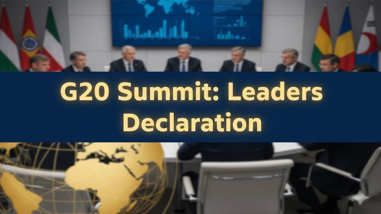G20 Summit: Leaders Declaration | Discussion