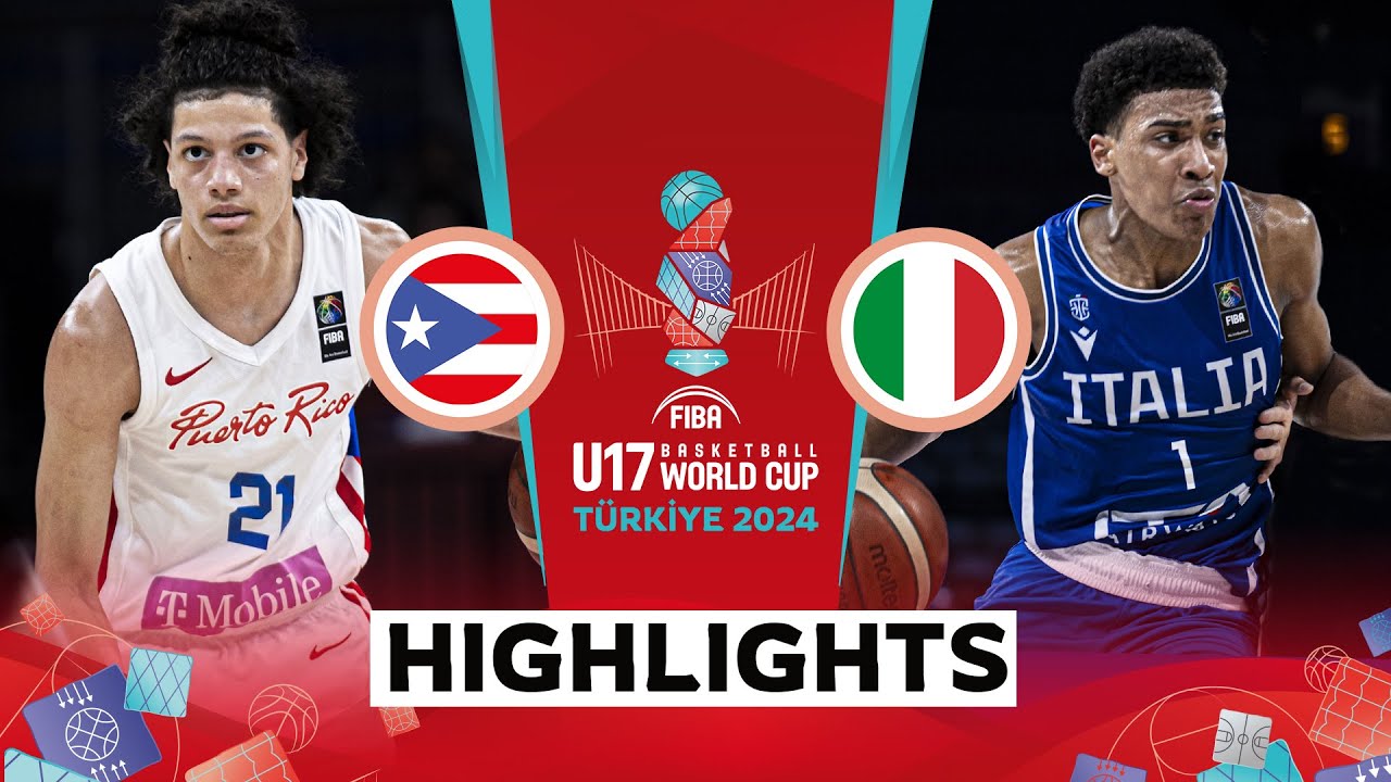 Quarter-Finals: Puerto Rico 🇵🇷 vs Italy 🇮🇹 | Highlights | FIBA U17 Basketball World Cup 2024