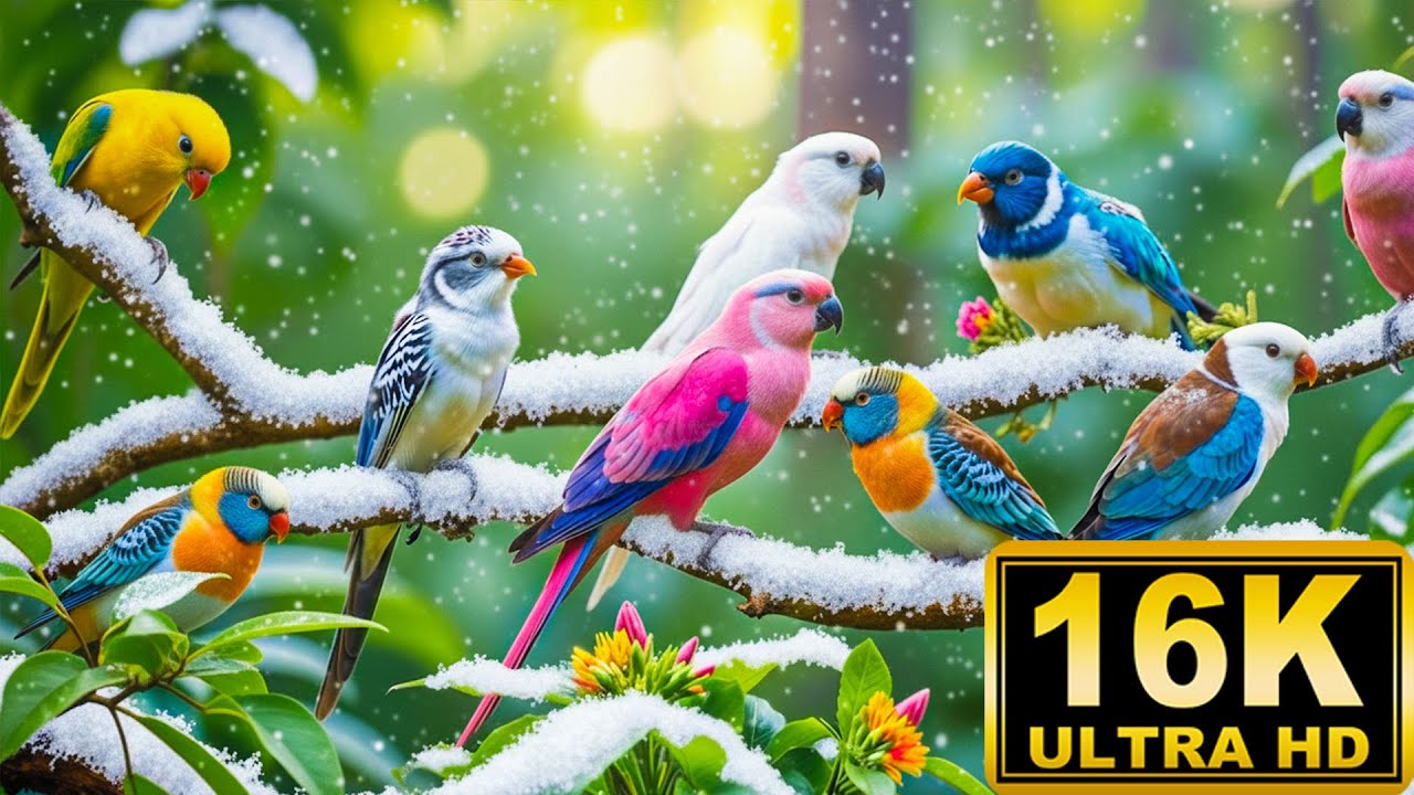 Расслабляющая музыка с пением птиц 16K ~ 99% исцеления, прекратите чрезмерно думать, избавьтесь о...
