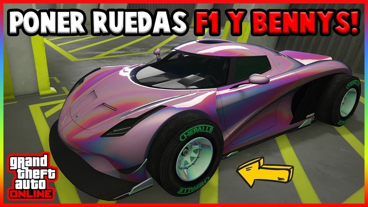 COMO MODEAR COCHES CAR TO CAR SOLO SIN AYUDA GTA V ONLINE - PONER RUEDAS DE F1 Y BENNYS PS4-PS5-XBOX