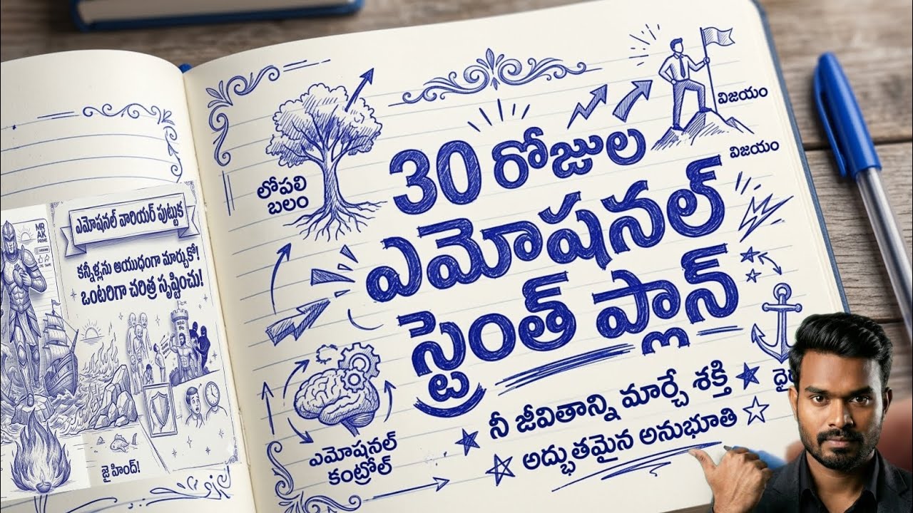 30 రోజుల్లో ఎవరూ ఛేదించలేని మానసిక బలం 🔥 | 30 Days Emotional Strength Plan in Telugu | MR AK PRIME