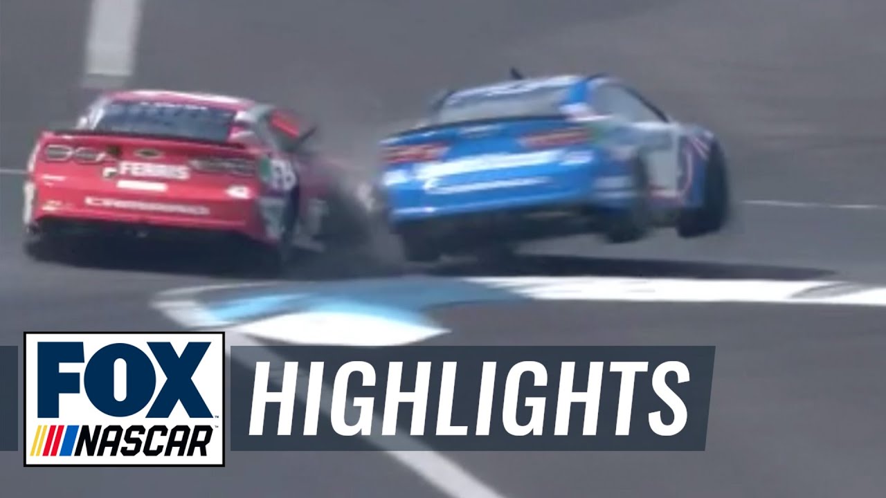 Kyle Larson's scary crash with Ty Dillon | NASCAR ON FOX HIGHLIGHTS
