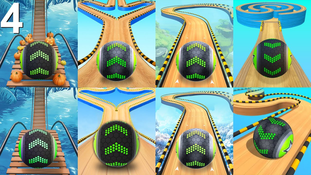 Going Balls Speedrun, Funny Fails Vs Challenge, Portal Run, Race, All Levels, Hard Levels 4