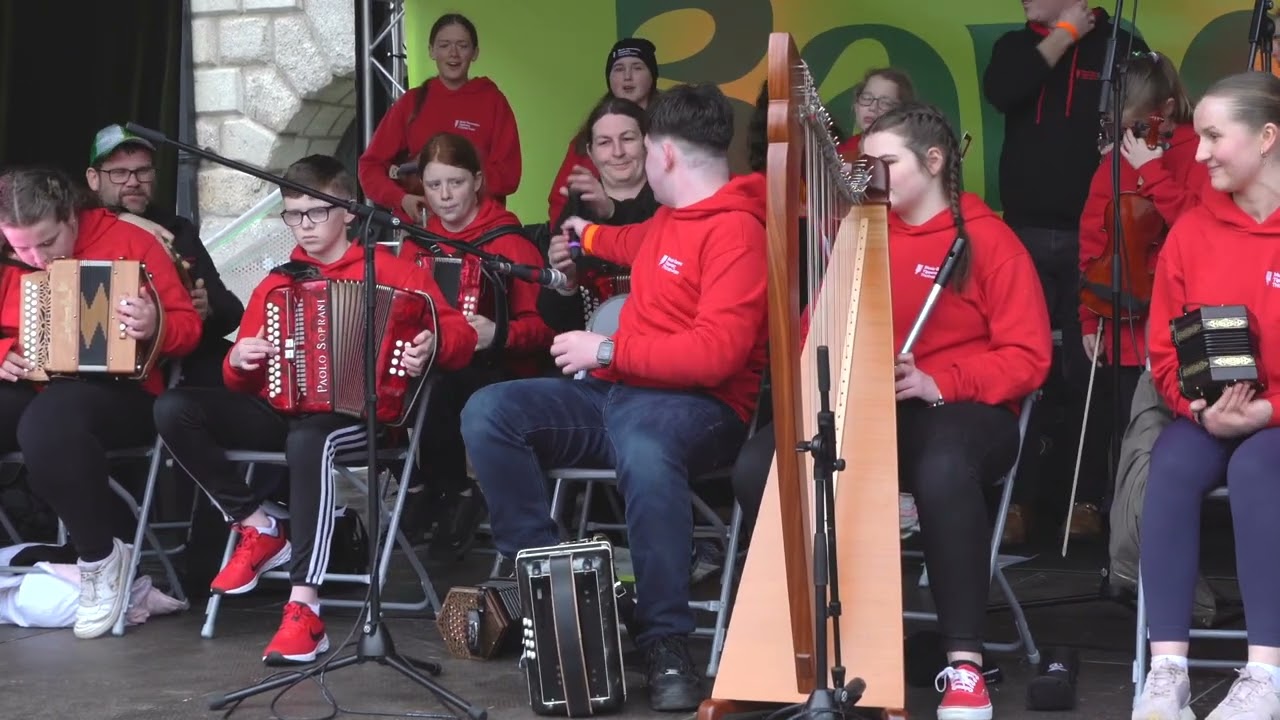 Music Generation Tipperary perform on the Band Stage in St Patrick's Festival Quarter 2023