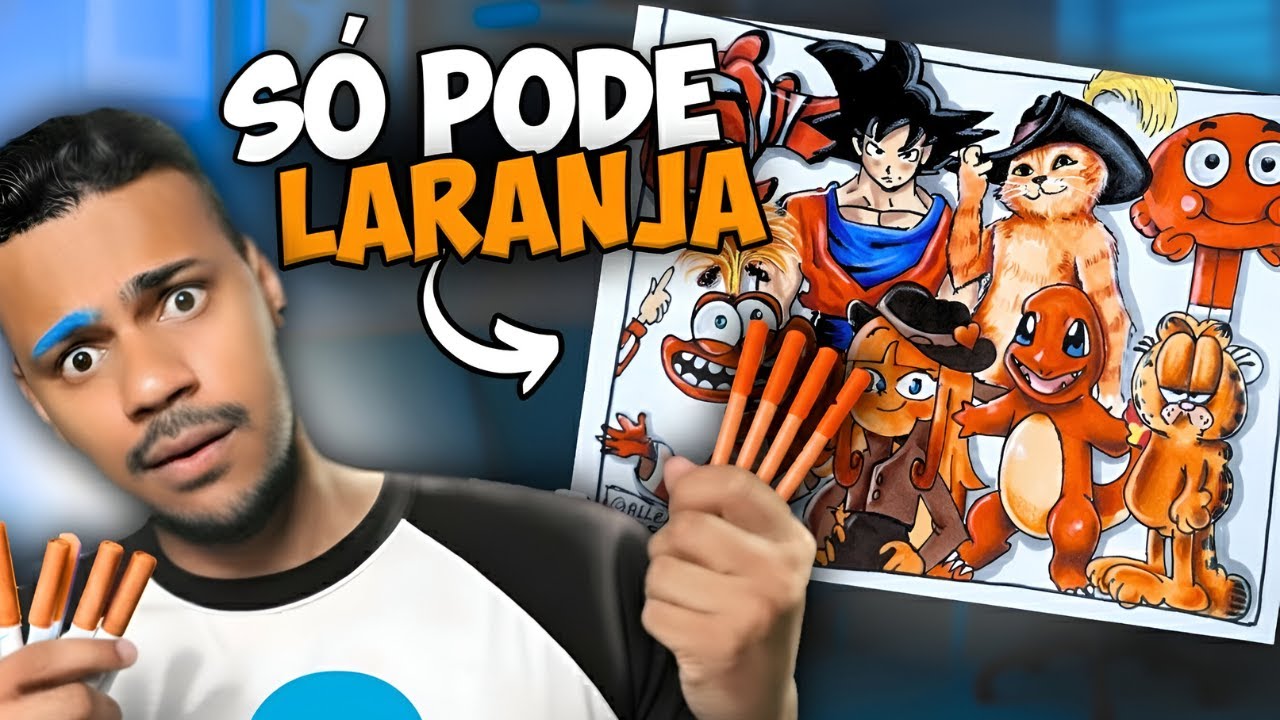 DESENHANDO APENAS PERSONAGEM LARANJADO - Desafio de arte !