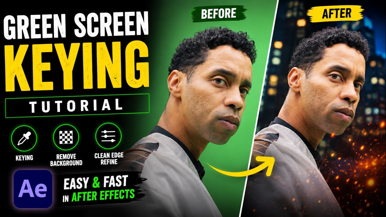 How to Key a Green Screen PERFECTLY in After Effects (Keylight Workflow)