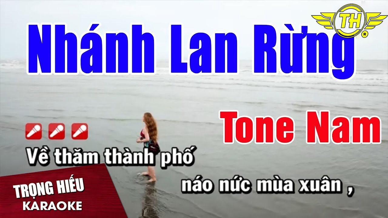 Karaoke Nhánh Lan Rừng Tone Nam Nhạc Sống | Trọng Hiếu