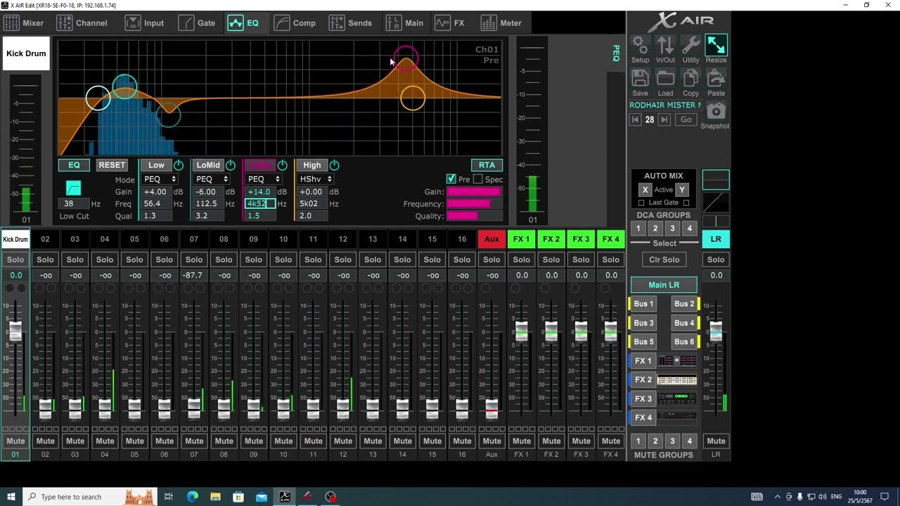 Practice mixing audio from multitrack files music band truck