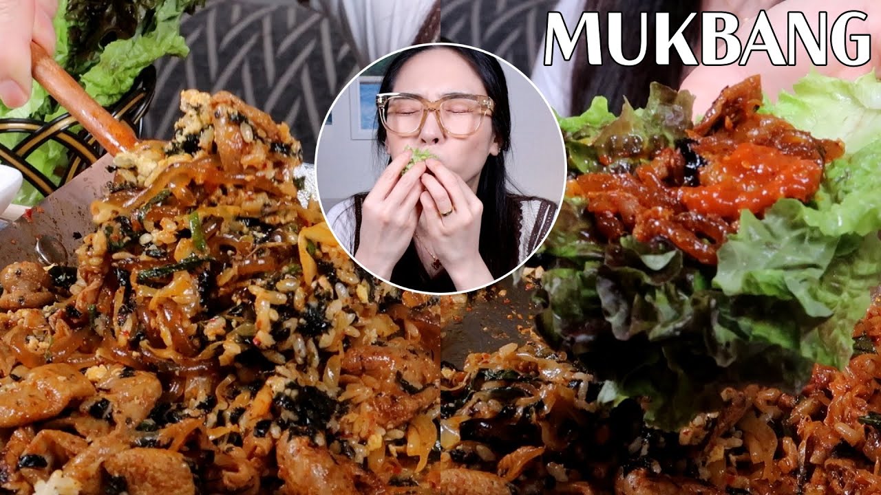 매운 야곱은 사랑입니다 🥰 (곱창볶음밥) 야채곱창 땡기는 밤이에요 🤪 spicy stir-fried pork REAL SOUN ASMR MUKBANG EATING SHOW