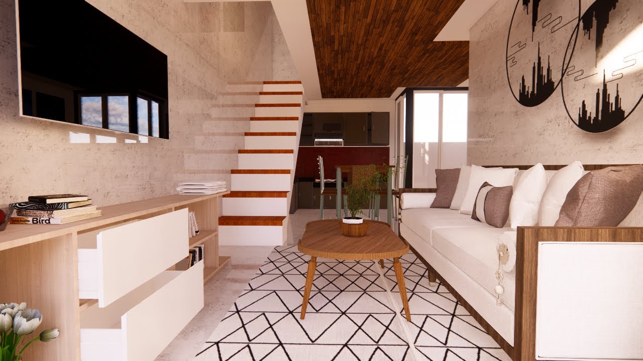 Desain Rumah 5x6 Meter 2 Lantai Dengan 3 Kamar Tidur, Di Jamin Tetap Lega Dan Minimalis...