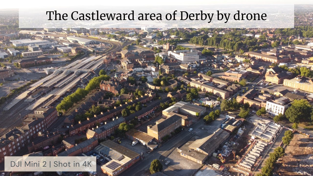 Castleward area of Derby by drone - Aug 2022 | 4K