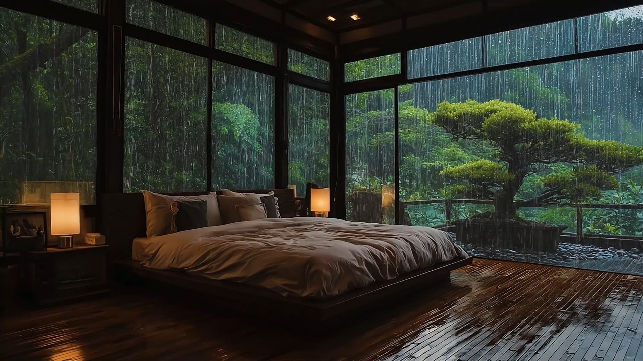 Relaxing Sleep Music with Rainfall | Peaceful Piano for Deep Sleep and Meditation Calm