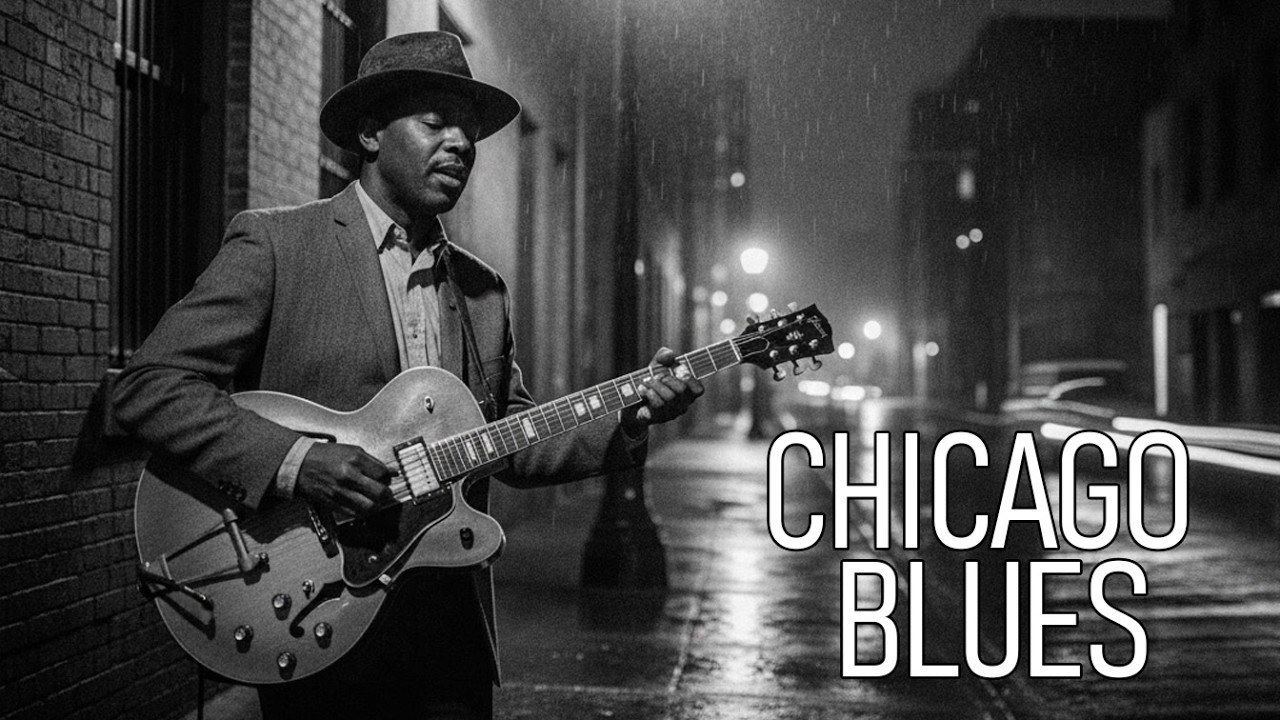 Chicago Blues Midnight Session – Soulful Electric Guitar Blues for Relaxing and Late Night Vibes
