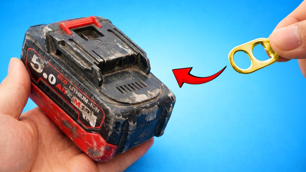🔋Never Throw Away Drill Batteries! Just Use Pull Tabs To Revive It! | Genius DIY
