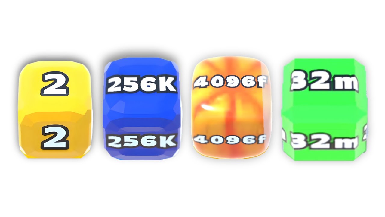 Ultimate Jelly Run 2048 | Cube Evolution Battle 256k vs 64f vs 4096f vs 64m | Part-46