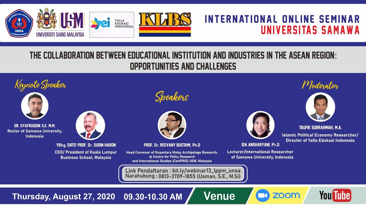 INTERNATIONAL ONLINE SEMINAR LPPM UNIVERSITAS SAMAWA