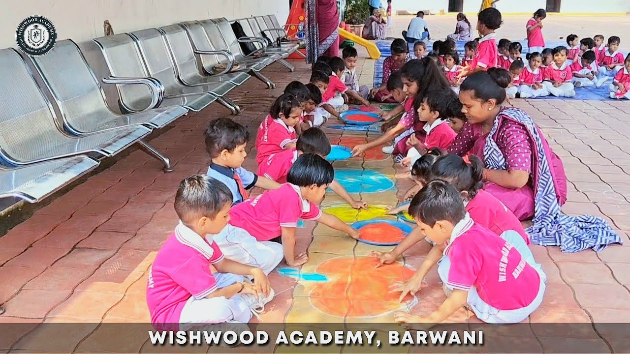 Rangoli Making Activity || Class Nursery || WISHWOOD ACADEMY, BARWANI