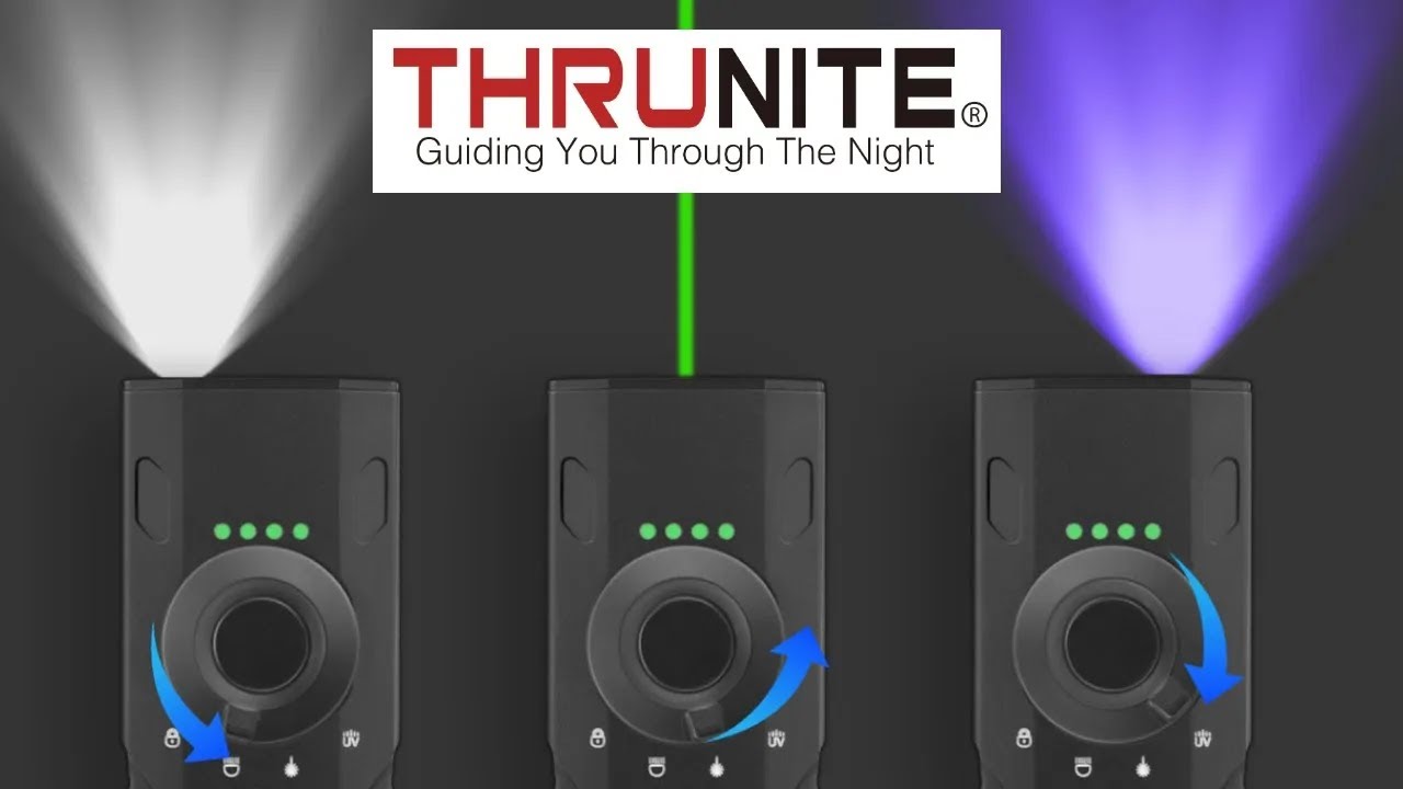 Фонарь ThruNite Defender 3 в 1: мощный фонарь Turbo 1600 лм, УФ-подсветка, лазер с регулятором яр...