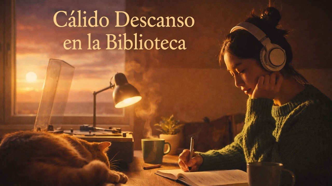 Cálido Descanso en la Biblioteca / 서재의 따뜻한 휴식 / Study with Me: Cozy Library Focus