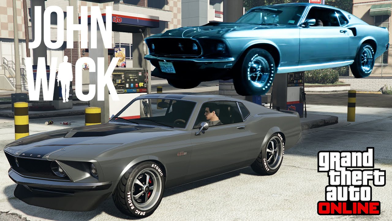 GTA 5 — Сборка фильма — ДЖОН УИК, Ford Mustang 1969 года — Vapid Dominator GTT Customization