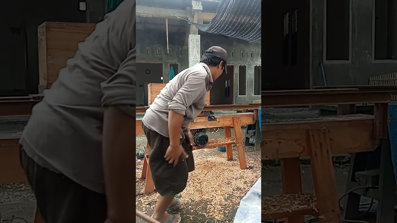 mesin serut/serbuk kayu semi otomatis murah meriah