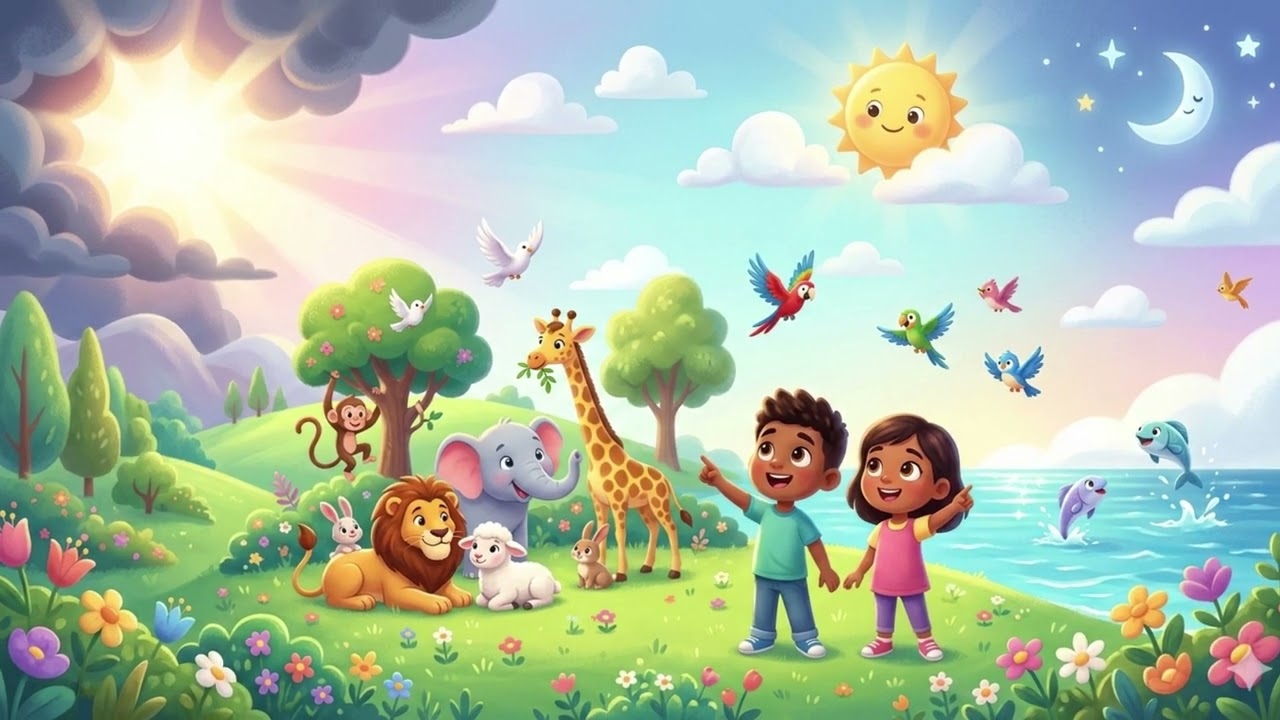 A Criação do Mundo Cantada! Música Infantil Ensinando Seu Filho Sobre o Poder de Deus