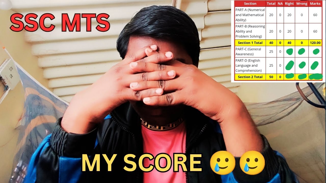 SSC MTS Answer Keys Out 🔥 My Score 🥲😭 SSC MTS Expected Cutoff 🎯