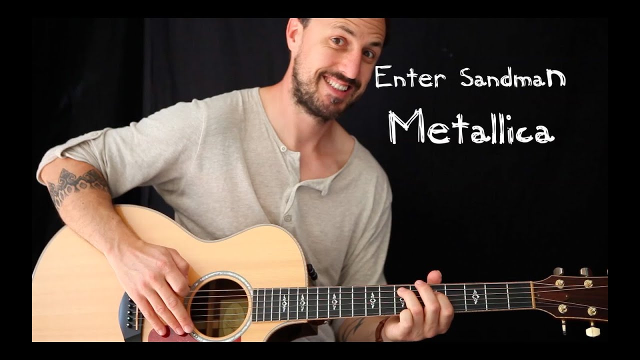 EASY GUITAR LESSON | ENTER SANDMAN by Metallica