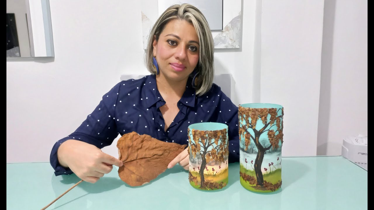 DIY SEGUIMOS CON HOJAS SECAS Y ESMERILADO CASERO 