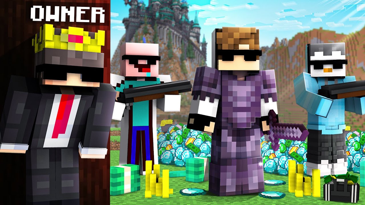 Secretly Joining RICHEST GANG On My Friend's Minecraft Server...