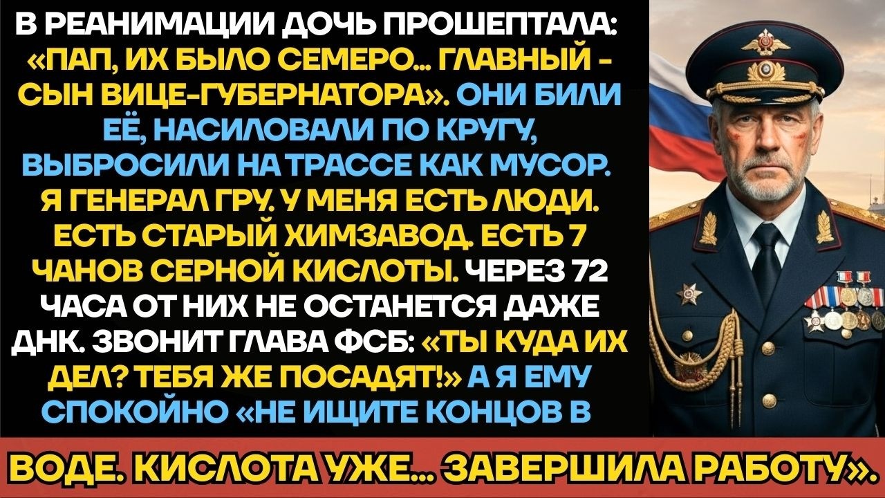 Семеро Мажоров Изнасиловали Дочь Генерала ГРУ! Он Растворил Их В Кислоте За 72 Часа