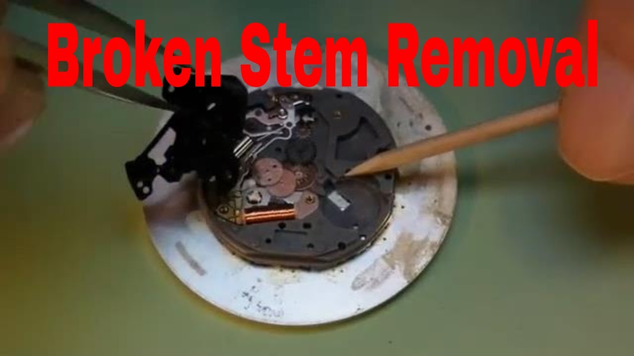 How To Remove a Small Piece of Broken Stem From the VD85A Watch Movement by SII/Seiko