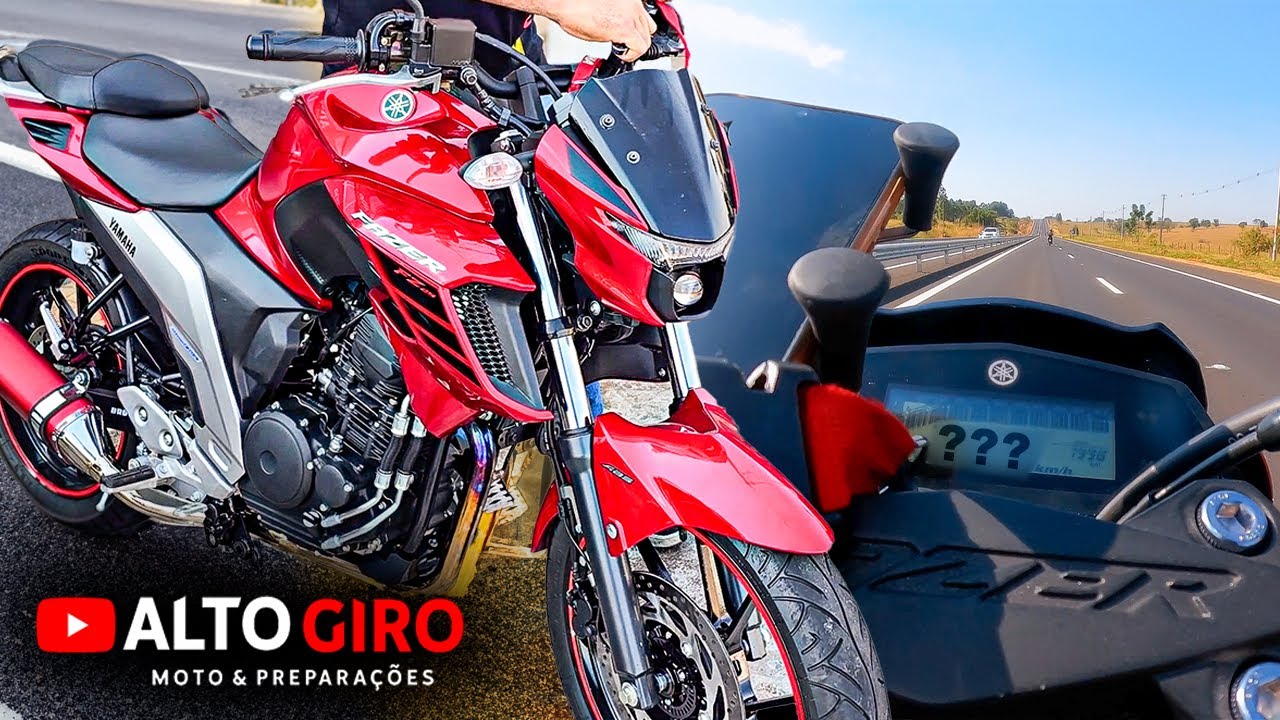 FAZER 250 TOP SPEED! COMANDO E REMAP RELAÇÃO ORIGINAL