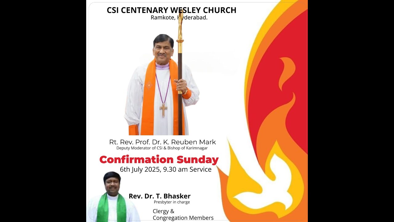 Confirmation Service 0n 6-7-2025  Rt. Rev. Dr. Prof. K. Reuben Mark incharge Bishop Medak Diocese