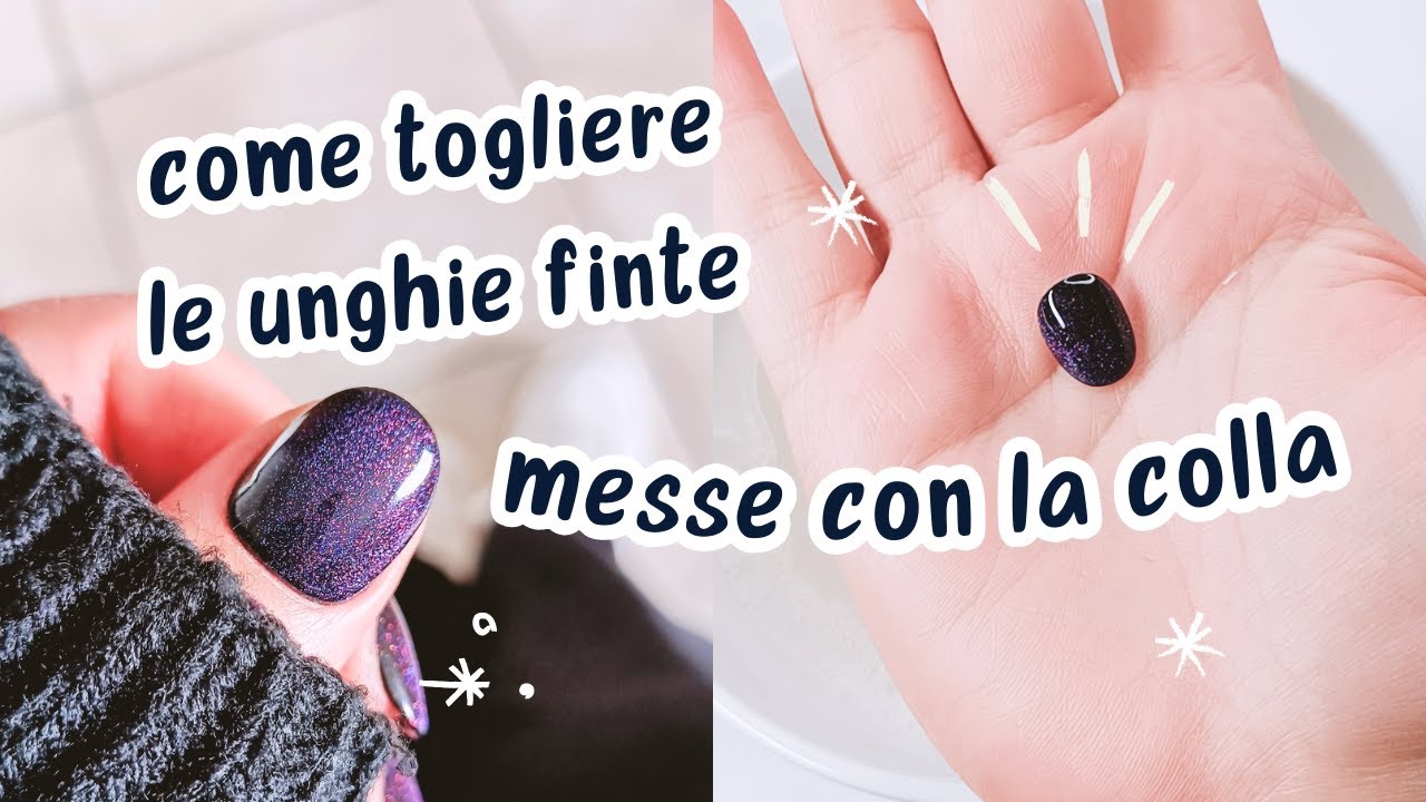 Come togliere le unghie finte messe con la COLLA | Vanilla Nail Studio unghie press on Italia