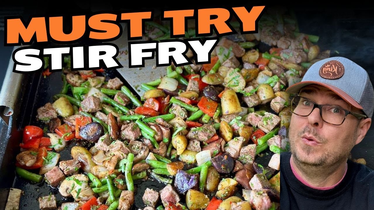 You HAVE TO Try this NEW Stir Fry Recipe! Steak Chimichurri Cowboy Stir Fry on the Griddle