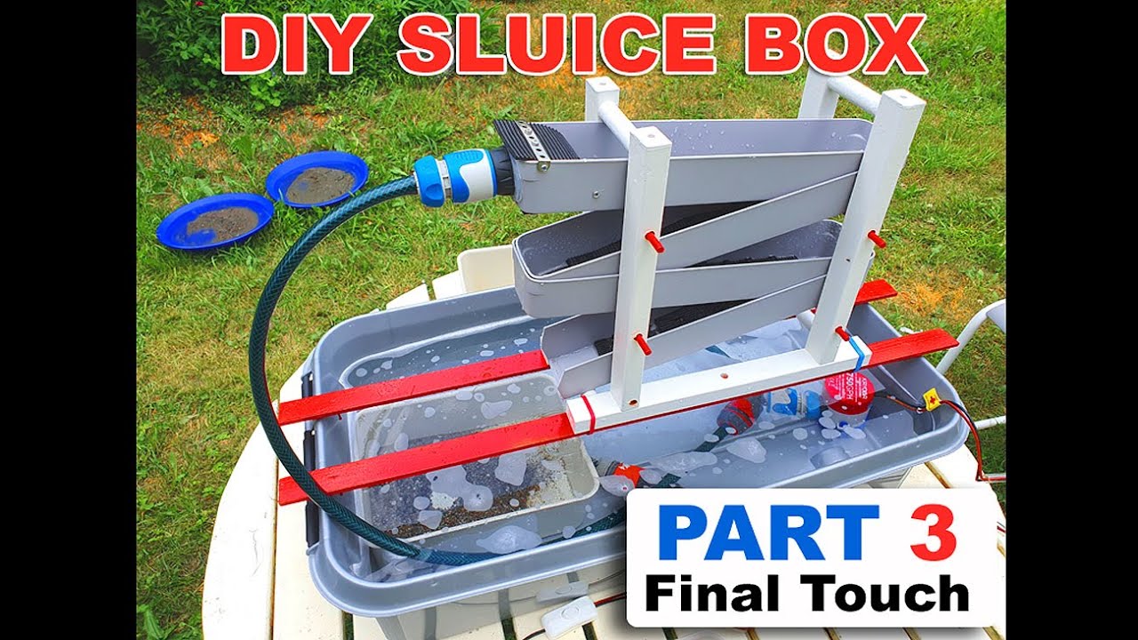 How to build a Gold Sluice, part 3 - Slim ex of "Gold Cube" . 