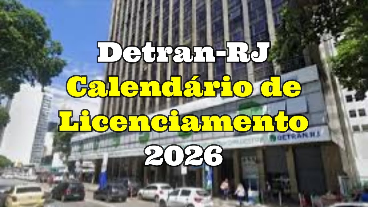 Detran RJ Calendario de Licenciamento 2026