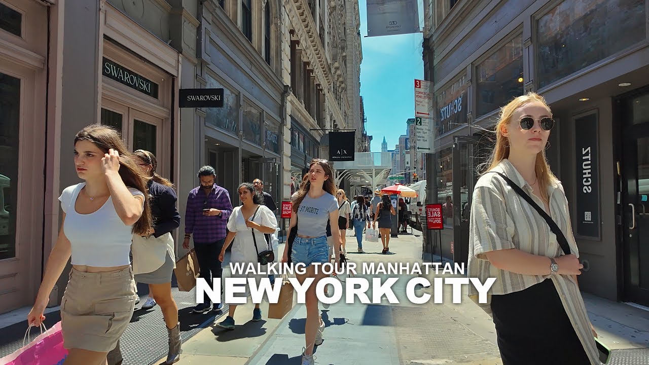New York Manhattan Summer Walk, Lexington Avenue, 57th Street, 5th Avenue, Madison Avenue, Broadway