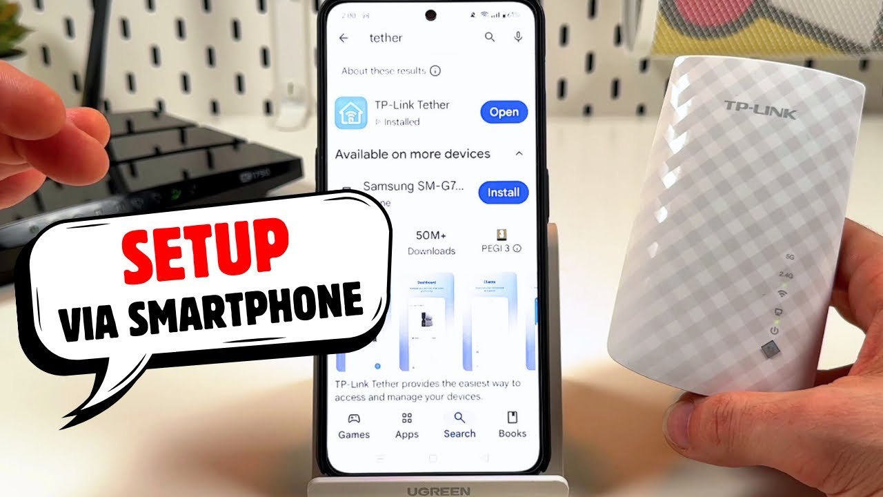 How to Set Up TP Link RE200 WiFi Range Extender with Your Smartphone - Android & iPhone