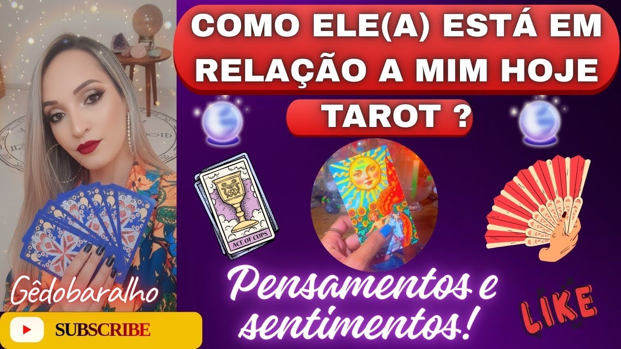 💭♥️COMO ELE(A) ESTÁ EM RELAÇÃO A MIM HOJE TAROT ? , pensamentos , sentimentos ! #amor 