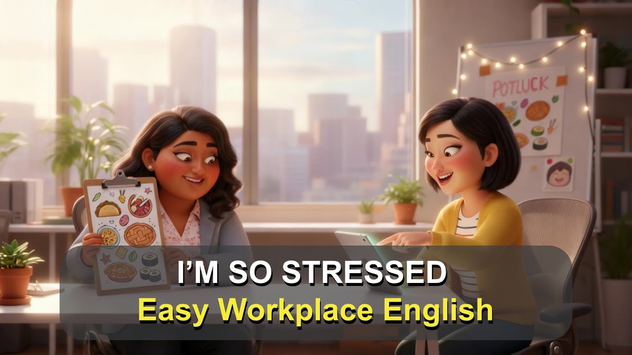 She Was Asked to Plan an Office Potluck… Then Panic Hit 😰 | Easy Workplace English