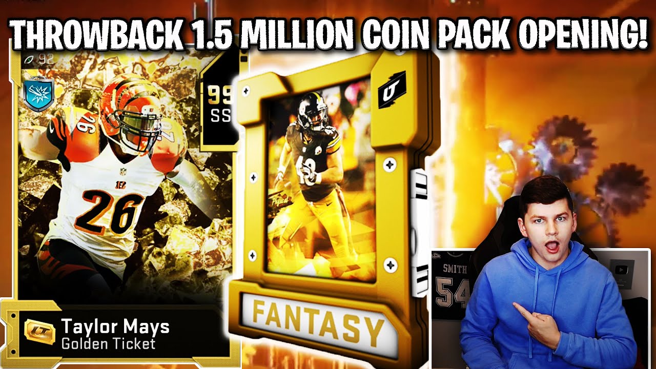 1.5 MILLION COIN THROWBACK MADDEN 20 PACK OPENING! GOLDEN TICKET OR BUST!